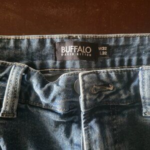 mens buffalo jeans medium wash relaxed fit size 32x32